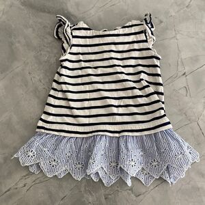 Gap stripe dress with eyelet detail 3-6M